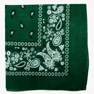 Green Paisley Bandana Cotton Accessory